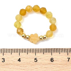 Bague en pierre naturelle bicolore (6 pièce)&nbsp;RJEW-JR01049