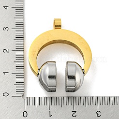 Pendentifs en acier inoxydable 304 avec placage ionique (IP)&nbsp;STAS-M329-04G