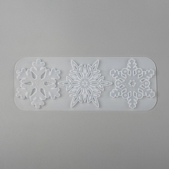 Weihnachten DIY Schneeflocke Silikon Anhänger Formen&nbsp;X-DIY-P006-31