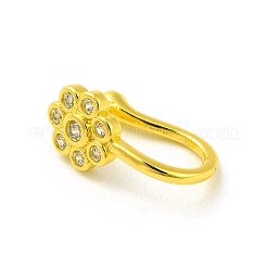 Klarer Zirkonia-Blumenclip an den Nasenringen&nbsp;AJEW-F059-10G
