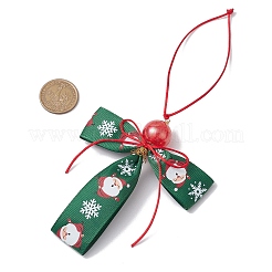 2 pz decorazioni natalizie con ciondolo a croce in grosgrain di poliestere&nbsp;HJEW-JM02609