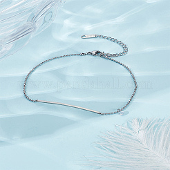1 Stück Fußkettchen aus Edelstahl für Damen.&nbsp;AJEW-LP0006-48A-P