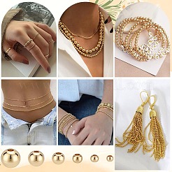 6 style de perles d'espacement en laiton plaquées&nbsp;KK-PH0013-52LG