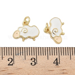 Messing Emaille Anhänger / charms&nbsp;KK-P325-25G