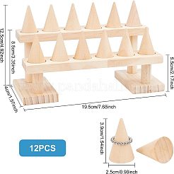 Zusammengebaute Holzring-Ausstellungsständers&nbsp;RDIS-WH0011-05