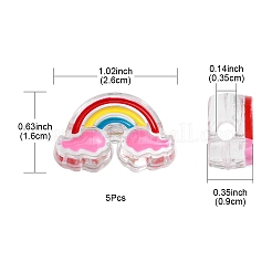 5 Uds. Cuentas de esmalte acrílico transparente&nbsp;OACR-YW0001-31B