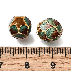 Perle di smalto in ottone&nbsp;KK-G605-15G-02