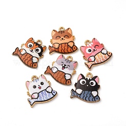 12 pièces 6 styles pendentifs en émail en alliage de placage de rack&nbsp;FIND-FP0002-73