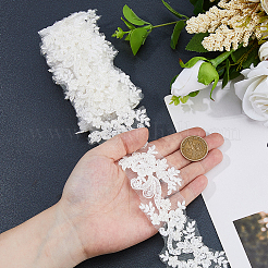 2 Yards Polyester-Blumenstickerei-Spitzenbesatz mit Glasperlen&nbsp;OCOR-DC0001-27A