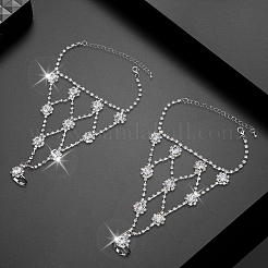 2 Stück Armband aus Legierungsharz mit Strassen in Form von Fäustlingen für Damen&nbsp;BJEW-CY0001-15