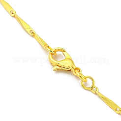 Herstellung von Halsketten mit Gliederketten aus Messing mit Verschluss&nbsp;KK-L209-034B-G