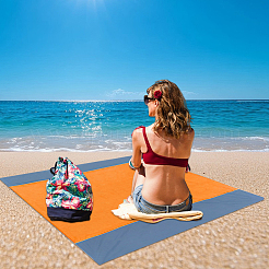 Esterilla de picnic cuadrada de poliéster impermeable con 4 estaca&nbsp;AJEW-WH20080-37B