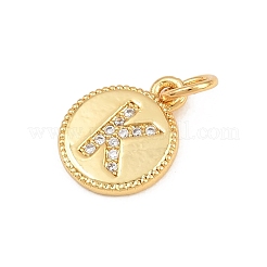 Breloques en laiton zircon cubique transparent&nbsp;CU-CBA56CE-12G-K