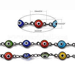 Tondo lampwork Brass Eye male catenine piatti fatti a mano&nbsp;CHC-P002-01B