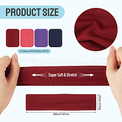 8 pz 4 fasce per capelli in tessuto di seta di latte colorate&nbsp;OHAR-TAD0001-01A