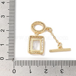 Messing Micro Pave klare Zirkonia Knebelverschlüsse&nbsp;KK-N254-87G