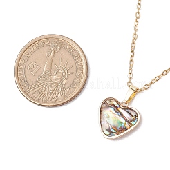 Collares con colgante de concha de paua natural&nbsp;NJEW-JN05141-02