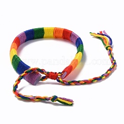 Braccialetto orgoglio arcobaleno&nbsp;BJEW-F419-05