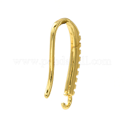 Ganci per orecchini in zirconi cubici con pavé di ottone placcato a cremagliera&nbsp;KK-O143-18G