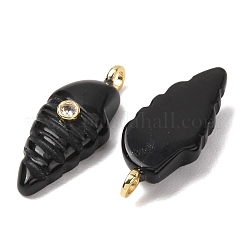 Geschnitzte Anhänger aus natürlichem Obsidian&nbsp;G-H357-04G-07