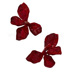 Orecchini a bottone in lega verniciati a spruzzo con fiori&nbsp;FS-WG7186F-01