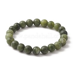 Stretch-Armbänder aus natürlicher chinesischer Jade mit runden Perlen für Damen&nbsp;BJEW-TA00282