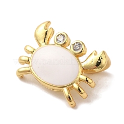 Porte micro ouvrent pendentifs zircone cubique en laiton de placage&nbsp;X-KK-U027-12-04G