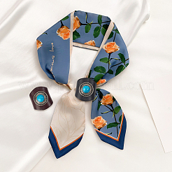 2 pince à foulard turquoise en cuir&nbsp;AJEW-CL0005-24A