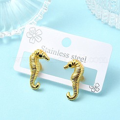 Ohrstecker aus 304 Edelstahl mit Mikropavé und klaren Zirkonia für Damen&nbsp;EJEW-B112-02G-01