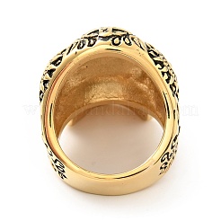 316 Edelstahl Totenkopf mit Kreuz Fingerring&nbsp;RJEW-C030-02B-AG