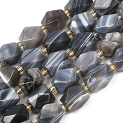 Natur Botswana Achat Perlen Stränge&nbsp;G-P611-B02-01