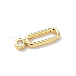 Anelli a molla in ottone con pavé di zirconi cubici trasparenti&nbsp;KK-A273-19G