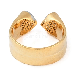 Bague en laiton avec micro pavé de cœur&nbsp;X-RJEW-Q819-20G