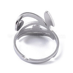 Nicht anlaufendes Auge aus verstellbaren Fingerringen aus Edelstahl ra/re 201&nbsp;RJEW-C074-03P