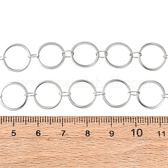 Colliers à maillons annulaires de 12 mm en acier inoxydable 304&nbsp;NJEW-P343-01C-P