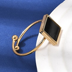 Offene Manschettenringe aus Edelstahl 304 für Damen&nbsp;RJEW-B161-01G-01