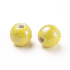 Perles de porcelaine émaillée&nbsp;PORC-D001-8mm-16