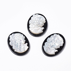 Cabochon cammeo in agata nera naturale&nbsp;G-L556-C