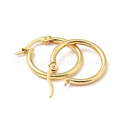 Orecchini a cerchio in acciaio inossidabile 201 con placcatura sotto vuoto pvd con perni in acciaio inossidabile 304 per donna&nbsp;EJEW-D279-12G-05
