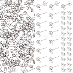 100 pz 304 acciaio inossidabile perno a sfera orecchini&nbsp;STAS-UN0056-39