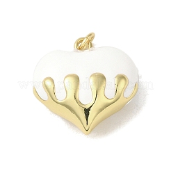 Pendentifs en laiton émaillé de placage de crémaillère&nbsp;KK-S366-05G