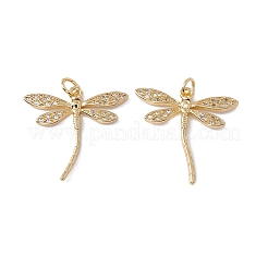 Pendenti in zirconi cubici trasparenti in micro pavè di ottone&nbsp;KK-G439-29G