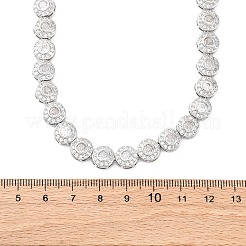 Messing-Pavé-Halsketten mit flachen&nbsp;NJEW-A044-01P