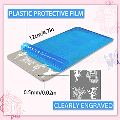 Modèles d'art d'ongle de bricolage en acier inoxydable&nbsp;MRMJ-WH0098-015