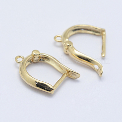 Risultati di orecchini a cerchio in ottone con chiusura a scatto&nbsp;KK-F728-09G-NF