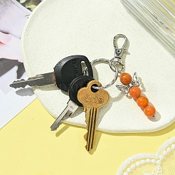 Decorazioni pendenti in vetro con angelo&nbsp;HJEW-YW00009-01