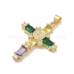 Religion laiton micro pave cubique zircone pendentifs&nbsp;KK-Z153-13G
