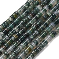 Natur Moos Achat Perlen Stränge&nbsp;G-Z110-A39-2x4mm