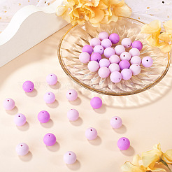 40 perles focales rondes en silicone de 4 couleurs&nbsp;SIL-TAD0001-02A