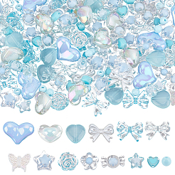 250pcs 14 Arten transparente Acrylperlen&nbsp;TACR-PA0001-15